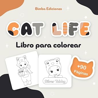 libro colorear sonny angel cat life