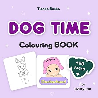 libro colorear sonny angel dog time