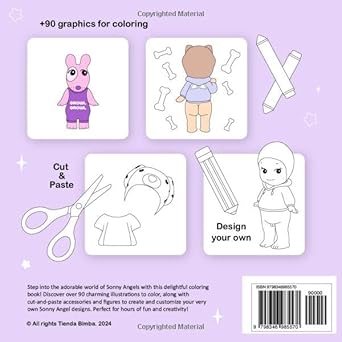 libro colorear y recortar sonny angel dog time