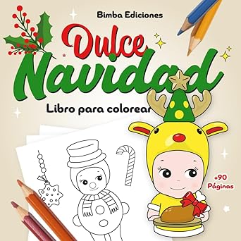 Dulce Navidad: Libro para Colorear con Actividades de Sonny Angels