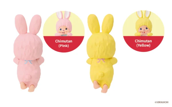 Sonny Angel Hippers Monchhichi Conejo rosa y Conejo Amarillo
